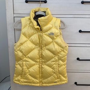Northface yellow puffy vest
